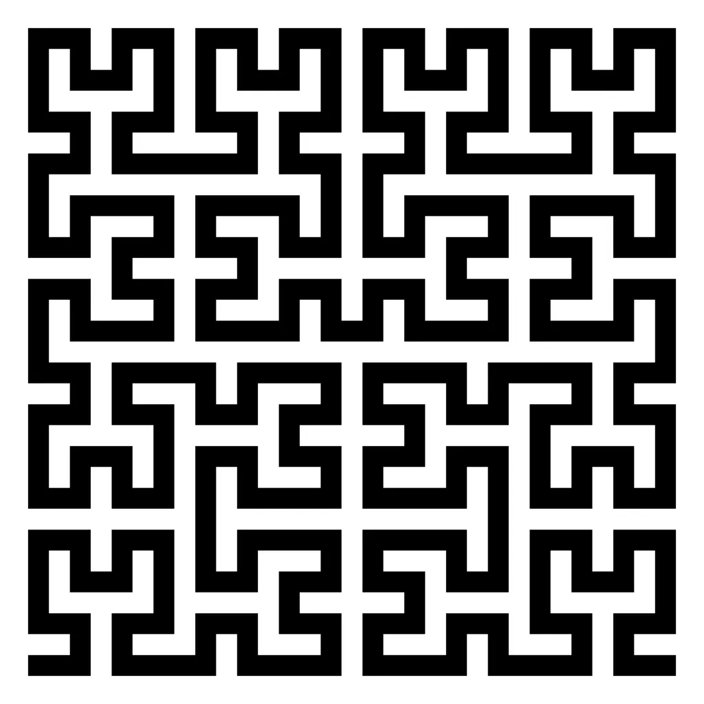 The Hilbert curve. No fuss. Very Straight.