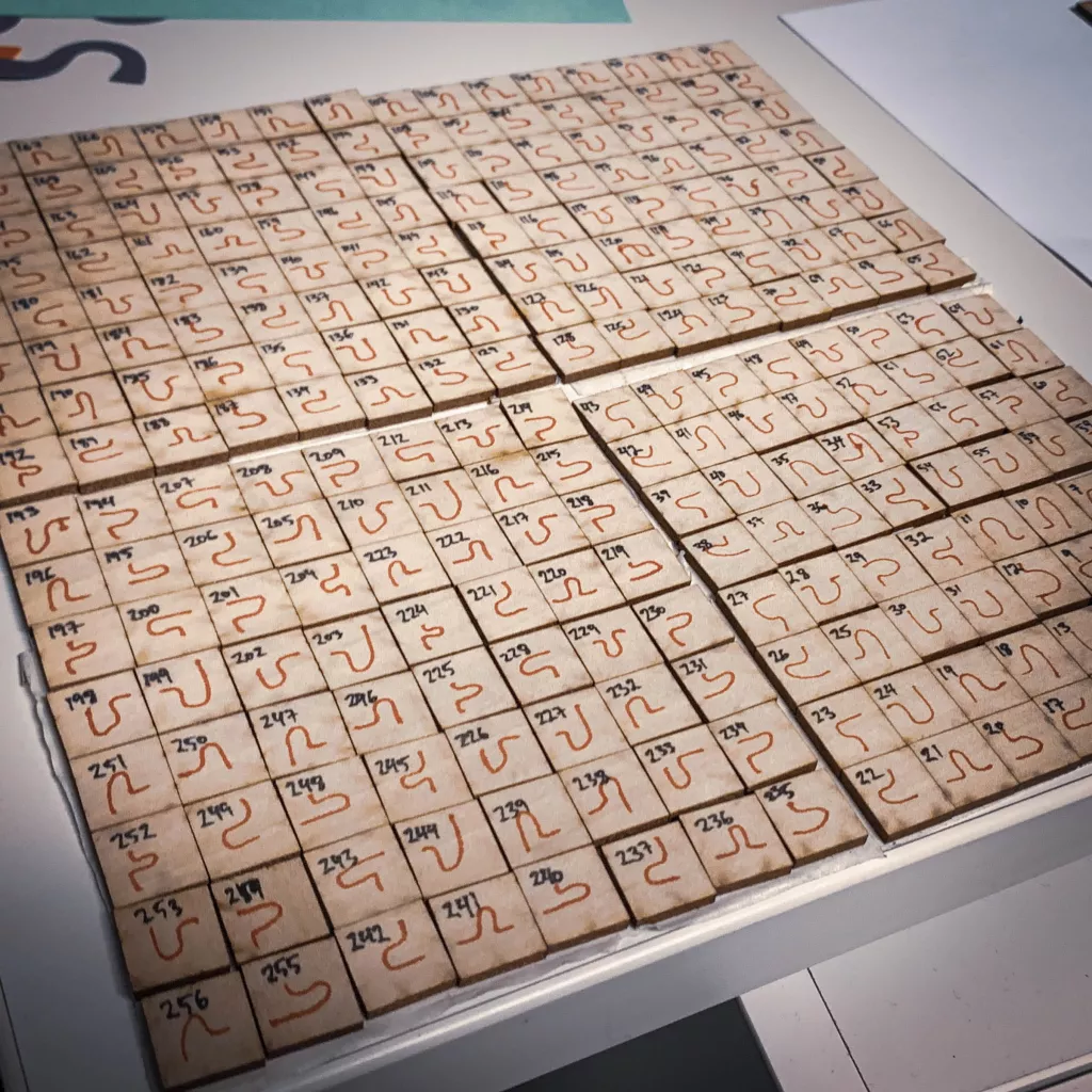 Work-in-progress. 256 small tiles.