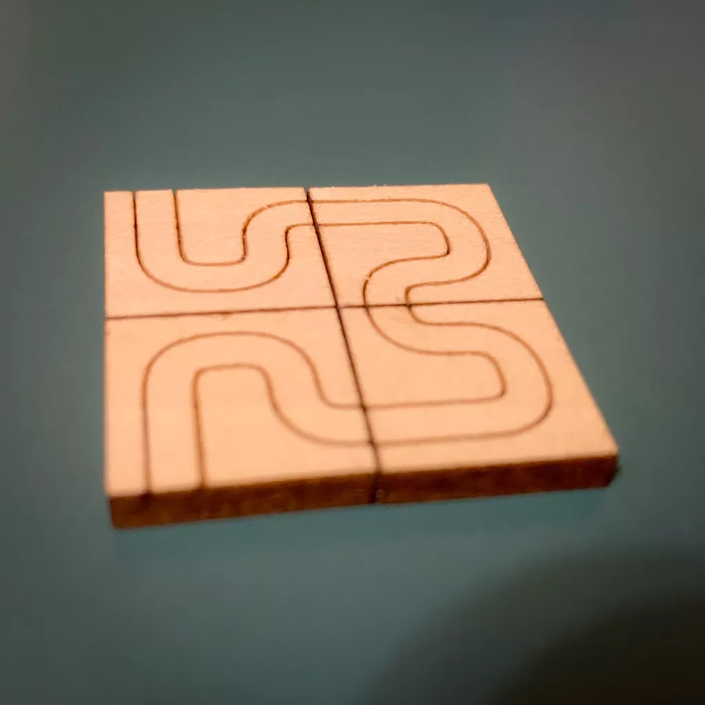 A close-up of the tiles.