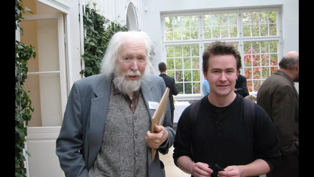 Raymond Smulllyan og Roger Antonsen 1. november 2002 på Conference on Self-Reference i København.